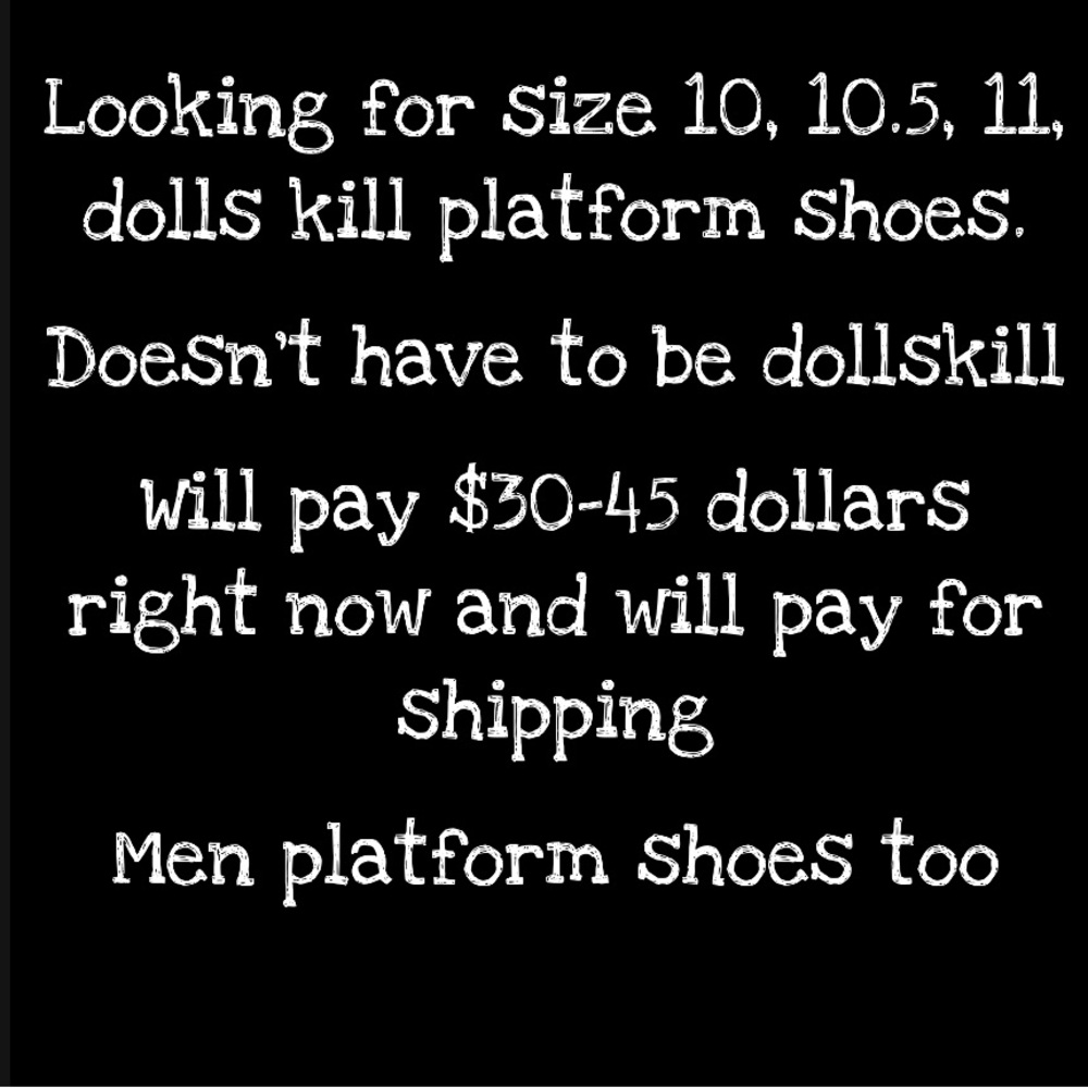Looking for platform shoes listings
